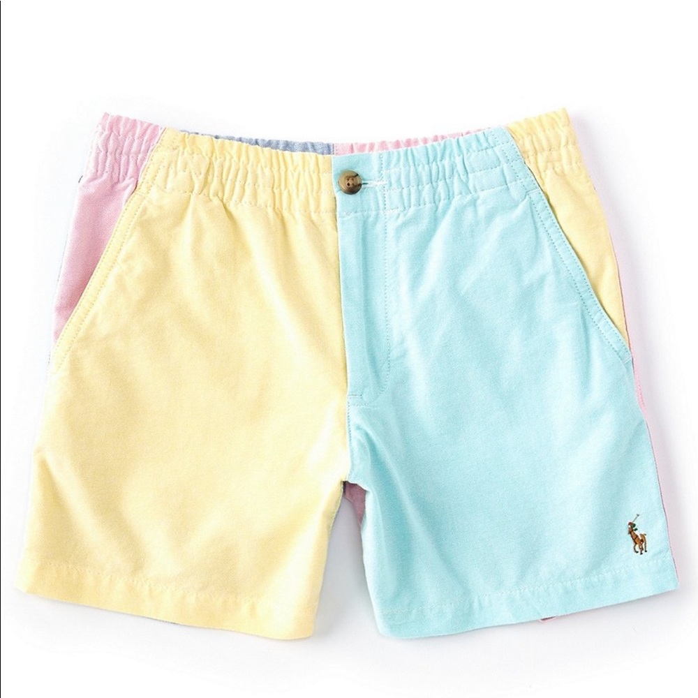 Big Boys Sz 18 Classic Prepster Colorblocked Oxford Shorts